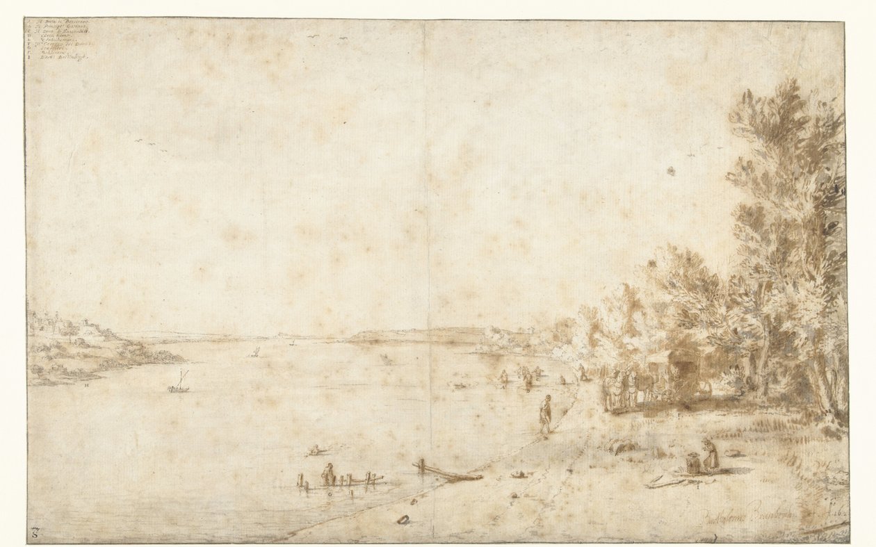 Hertug af Bracciano ved Lago di Bracciano af Bartholomeus Breenbergh