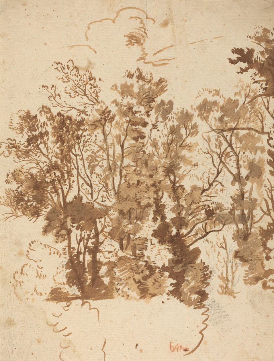 Landskabsstudie af Bartholomeus Breenbergh