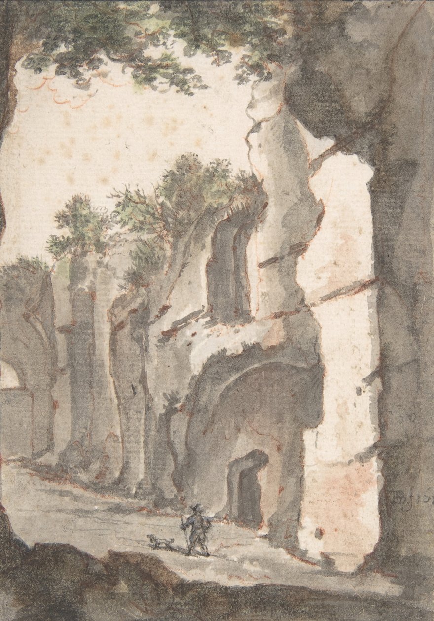 Romersk udsigt, begyndelsen af det 17. århundrede. af Bartholomeus Breenbergh