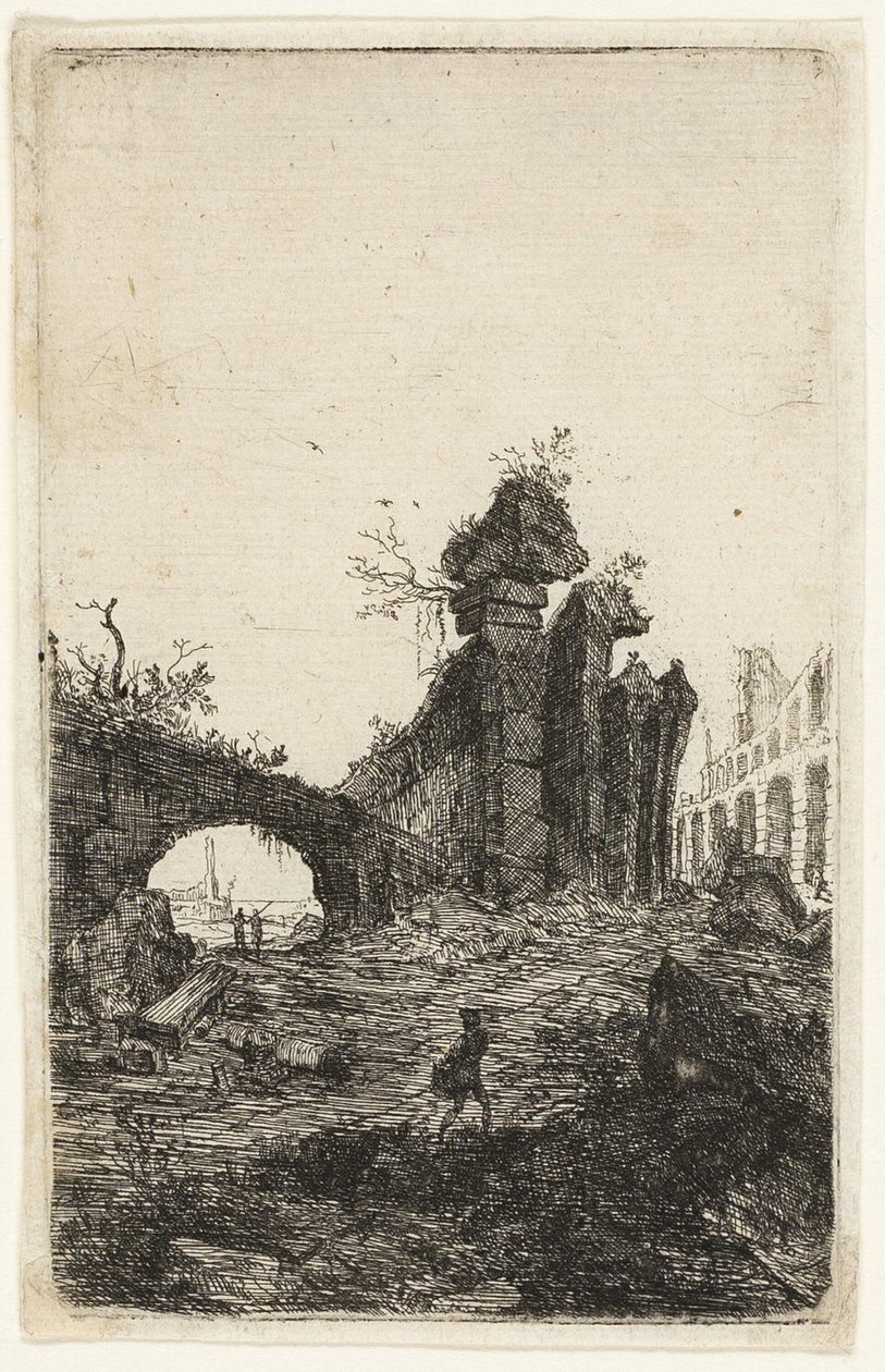 Ruins of the Colosseum, plade 10 fra The Ruins of Rome af Bartholomeus Breenbergh