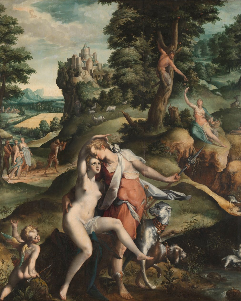 Venus og Adonis af Bartholomeus Spranger