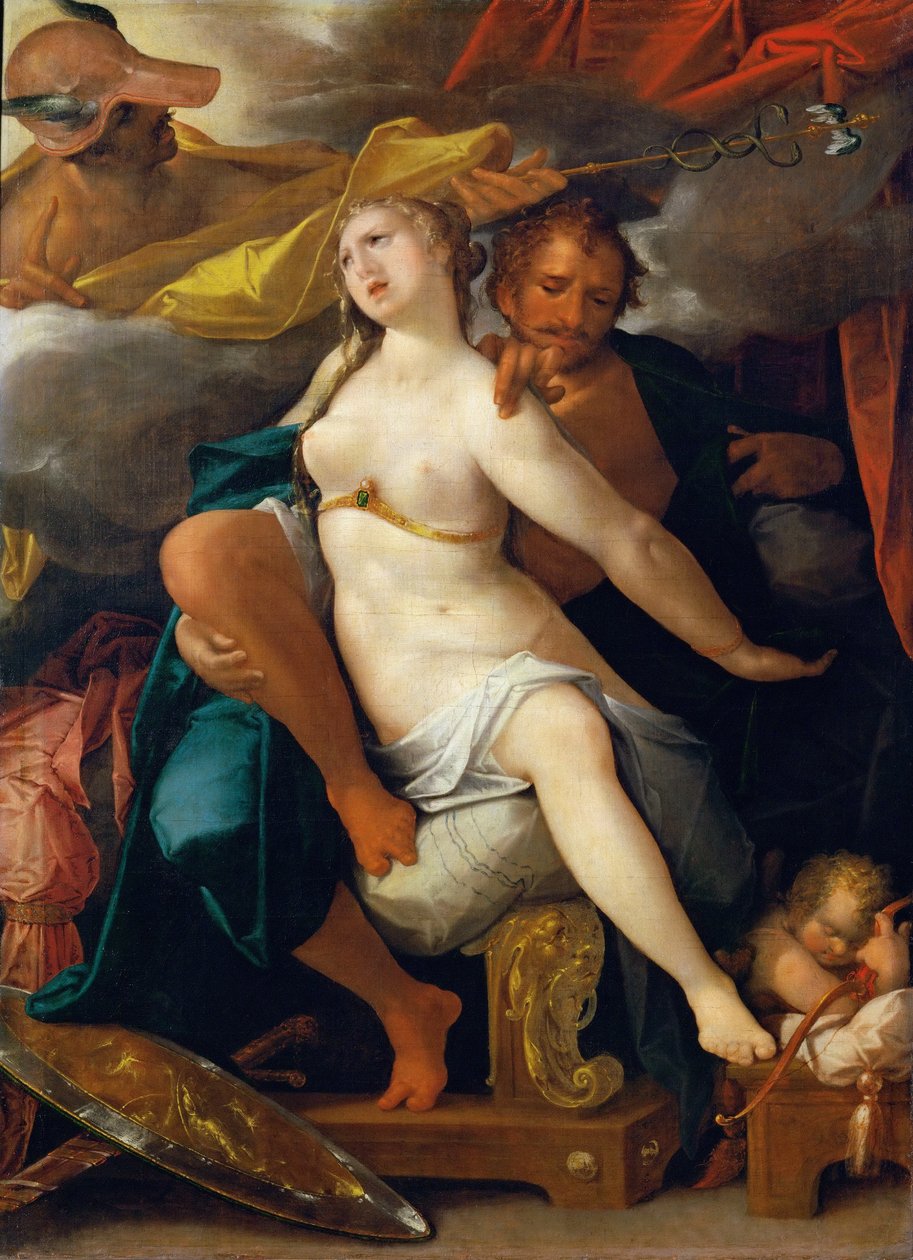 Venus og Mars advares af Merkur af Bartholomeus Spranger