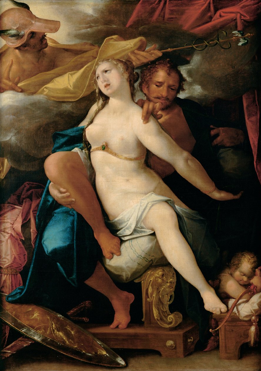 Venus og Mars advaret af Merkur, ca 1586 af Bartholomaeus Spranger
