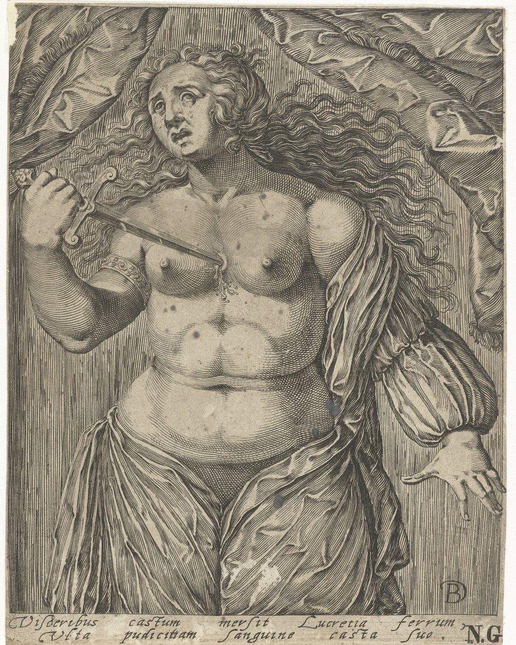 Lucretias selvmord af Bartholomeus Willemsz. Dolendo