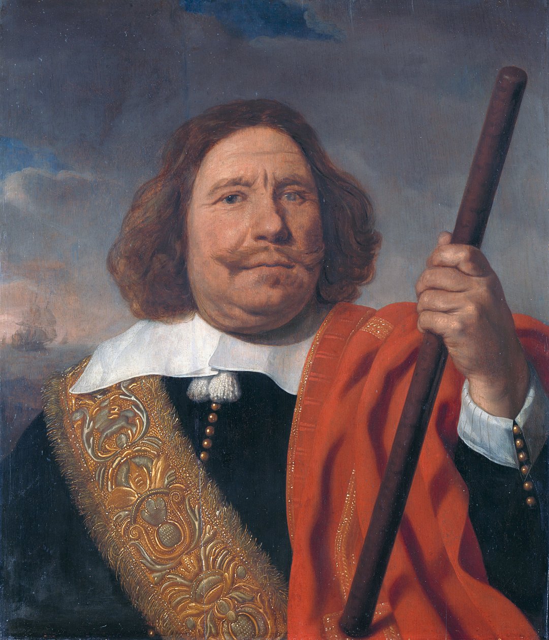 Hollandsk: Egbert Meeuwsz Cortenaer (1605-65), admiralløjtnant i admiralitetet på Maas Egbert Meeuwsz Cortenaer (1605-65). Viceadmiral, admiralitetet på Maas, Rotterdam af Bartholomeus van der Helst
