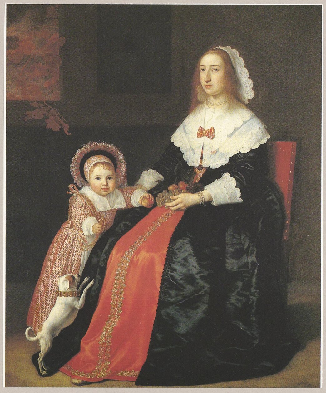 Portræt af en kvinde med et barn, muligvis Margaretha Cloeck (1617-1680) og Pieter Hulft (1643-1694) af Bartholomeus van der Helst
