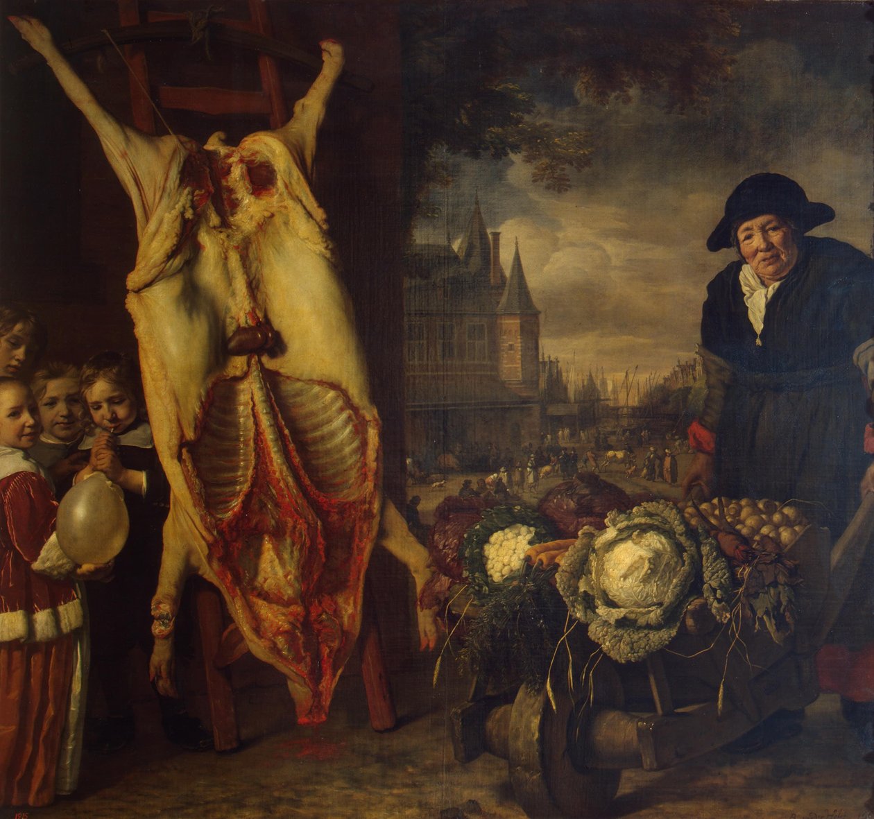 Nieuwmarkt i Amsterdam af Bartholomeus van der Helst