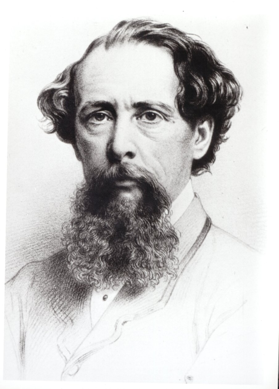 Portræt af Charles Dickens (1812-70), 1861 af Bartholomew Colles Watkins