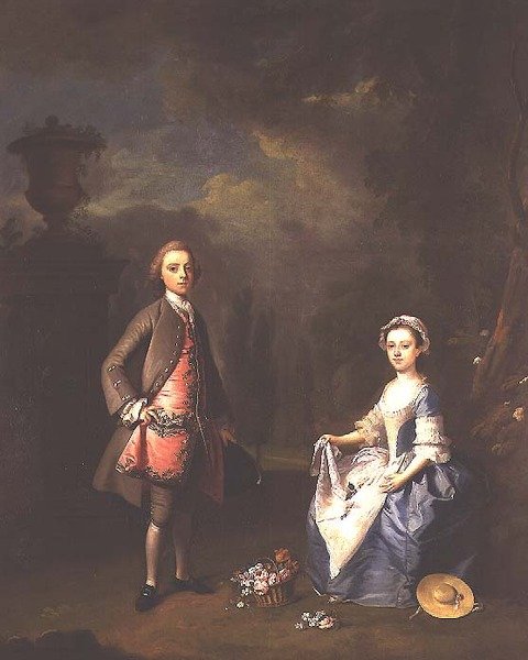 Edward Harley, 4. jarl af Oxford, og hans søster Sarah, ca. 1737 af Bartholomew Dandrige