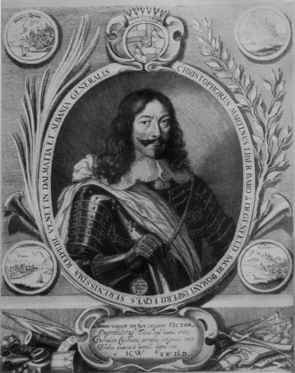 Christoph Martin von Degenfeld. Gravering, 1600 -tallet af Bartholomäus Kilian