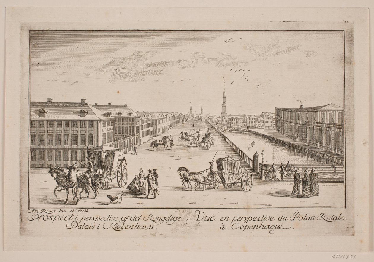 Frederiksholms kanal, t.v. Prinsens Palæ af Bartholomæus Roque
