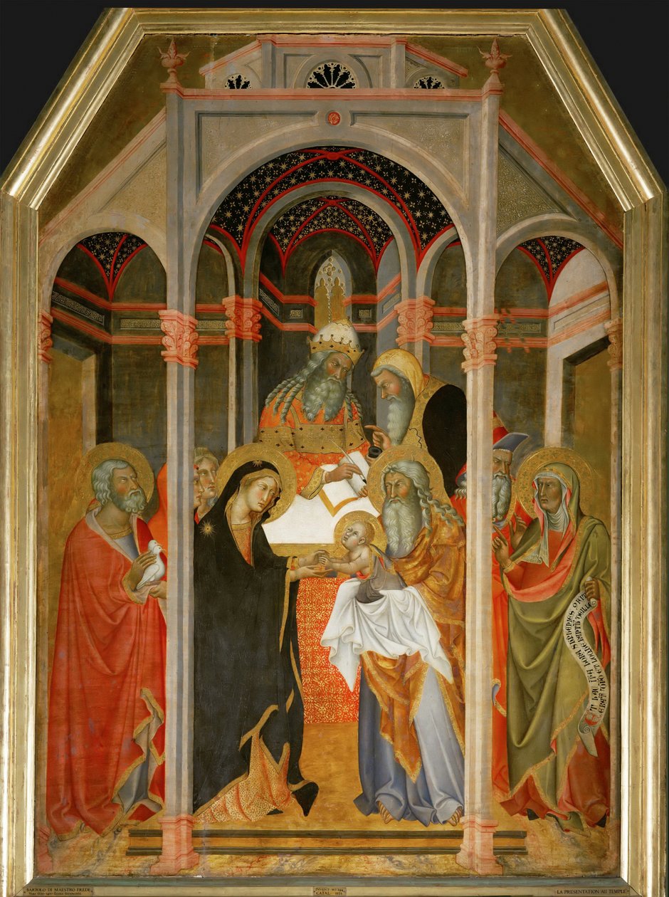 Præsentation i templet Bartolo di Fredi af also Manfredi de Battilori Bartolo di Fredi