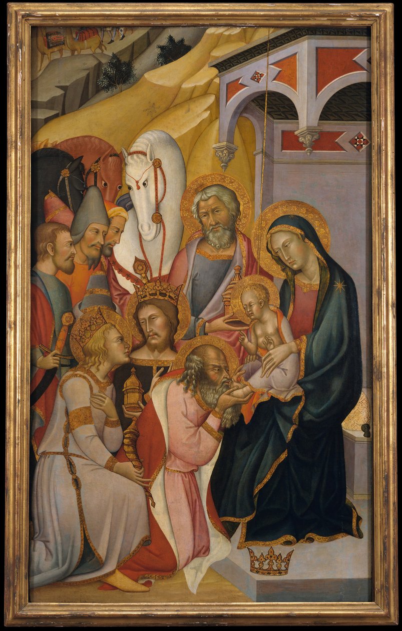 Magiernes tilbedelse, ca. 1390. af Bartolo di Fredi