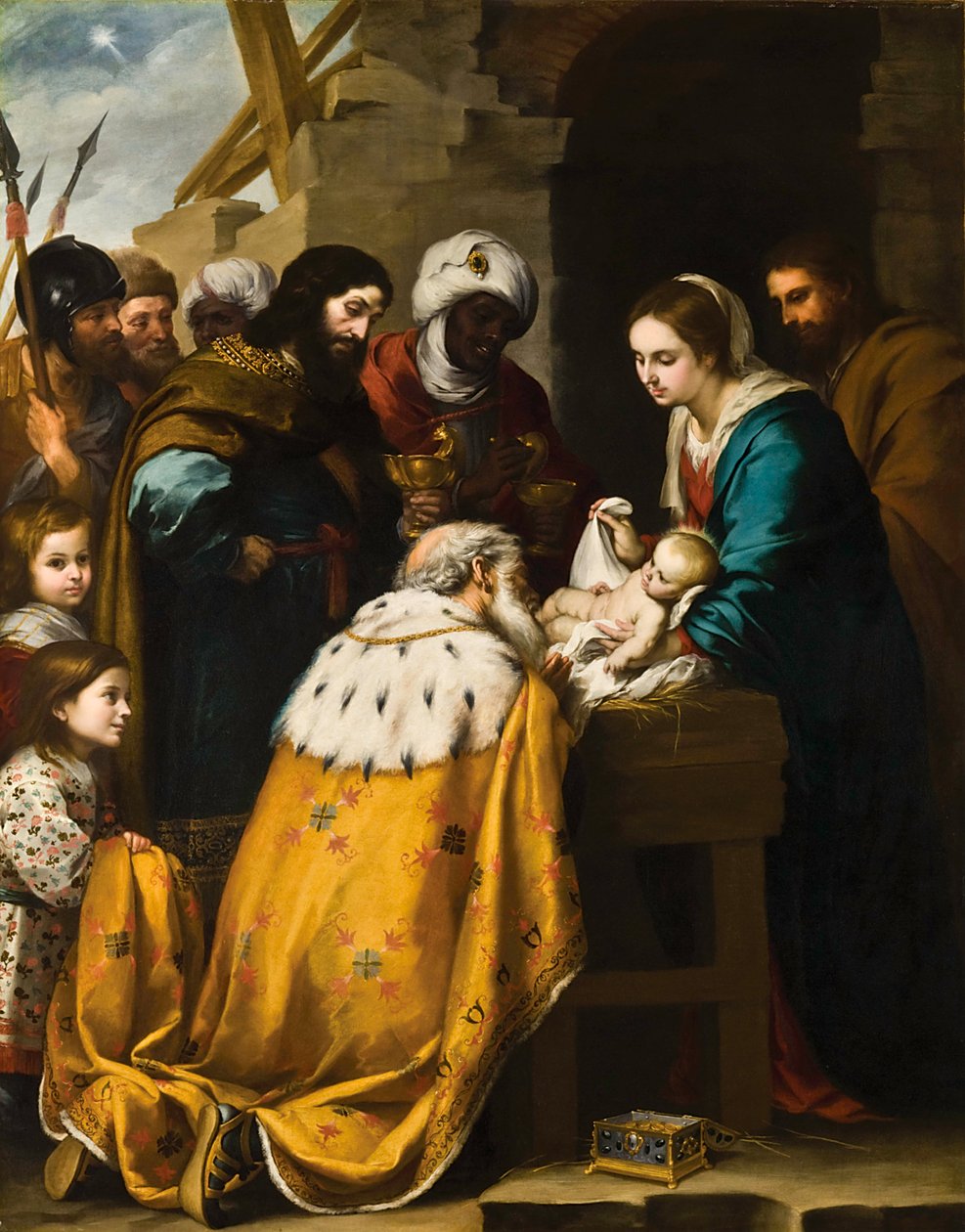 Tilbedelse af magi af Bartolomé Esteban Murillo