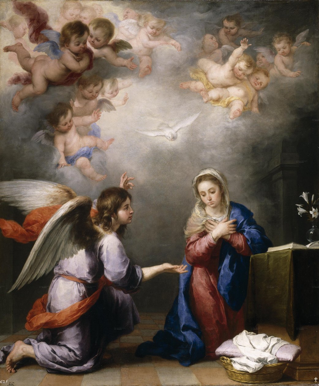 Bebudelse, olie på lærred af Bartolomé Esteban Murillo