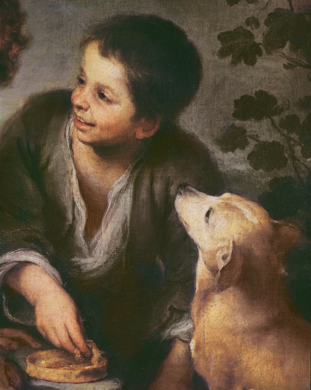 Detalje af børn, der spiser en tærte, 1670-75 (se 213978) af Bartolomé Esteban Murillo
