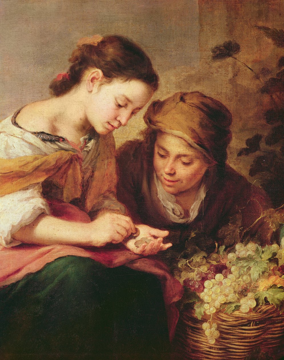 Detalje af den lille frugtsælger, 1670-75 (se 170100) af Bartolomé Esteban Murillo