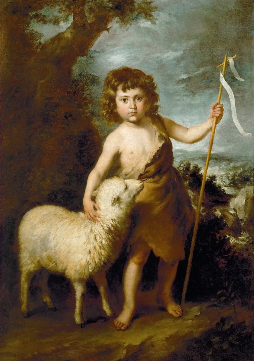 Johannes Døberen som barn af Bartolomé Esteban Murillo