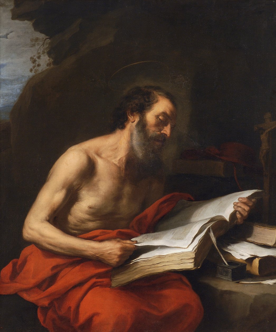 Sankt Jerome læser af Bartolomé Esteban Murillo