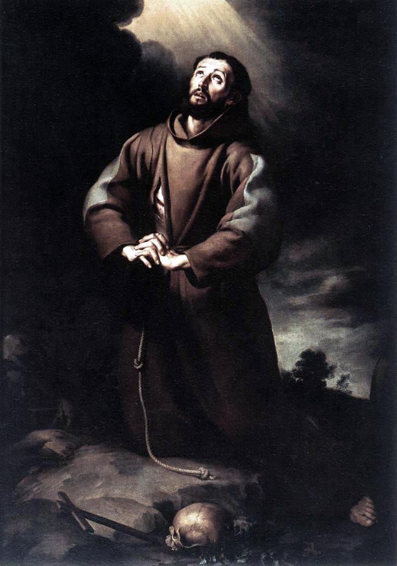 Sankt Frans af Assisi ved bøn af Bartolomé Esteban Murillo