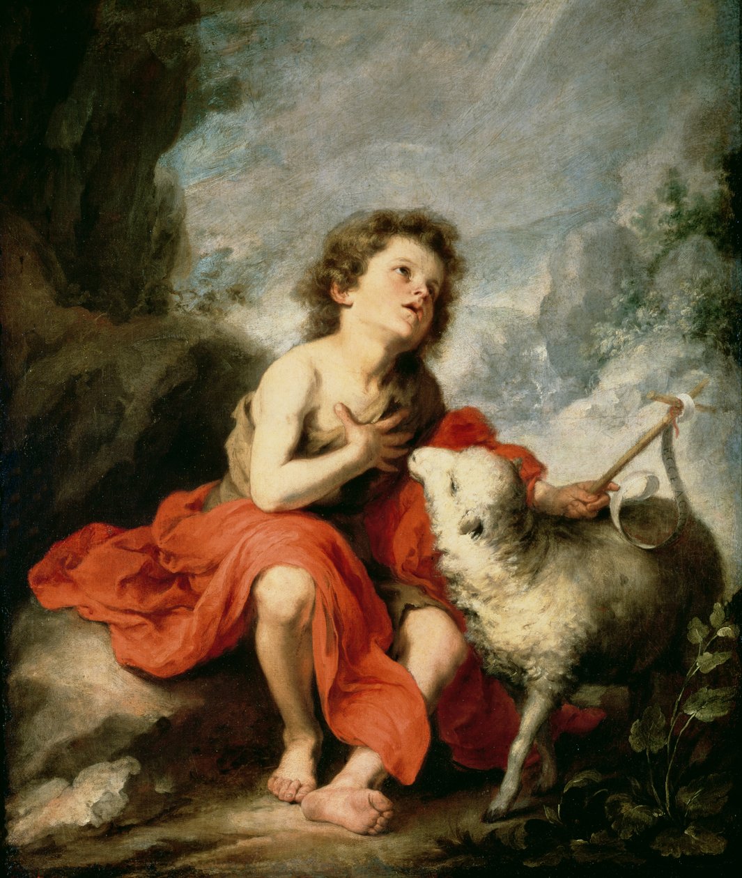 Johannes Døberen som barn, c.1665 af Bartolomé Esteban Murillo