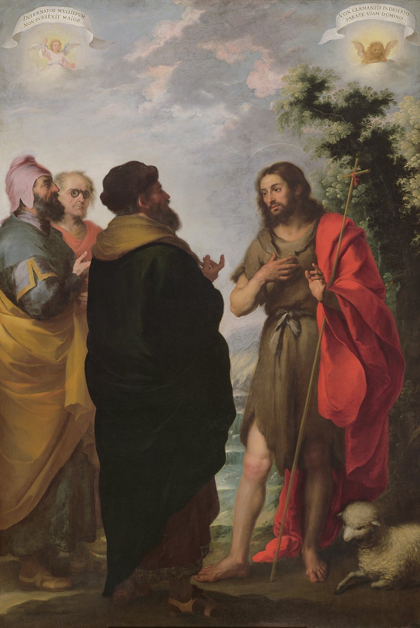 Johannes Døberen med de skriftkloge og farisæerne, c.1655 af Bartolomé Esteban Murillo