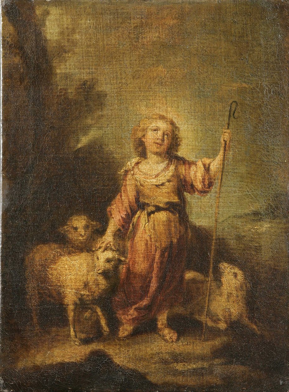 Barnet Kristus som den gode hyrde af Bartolomé Esteban Murillo