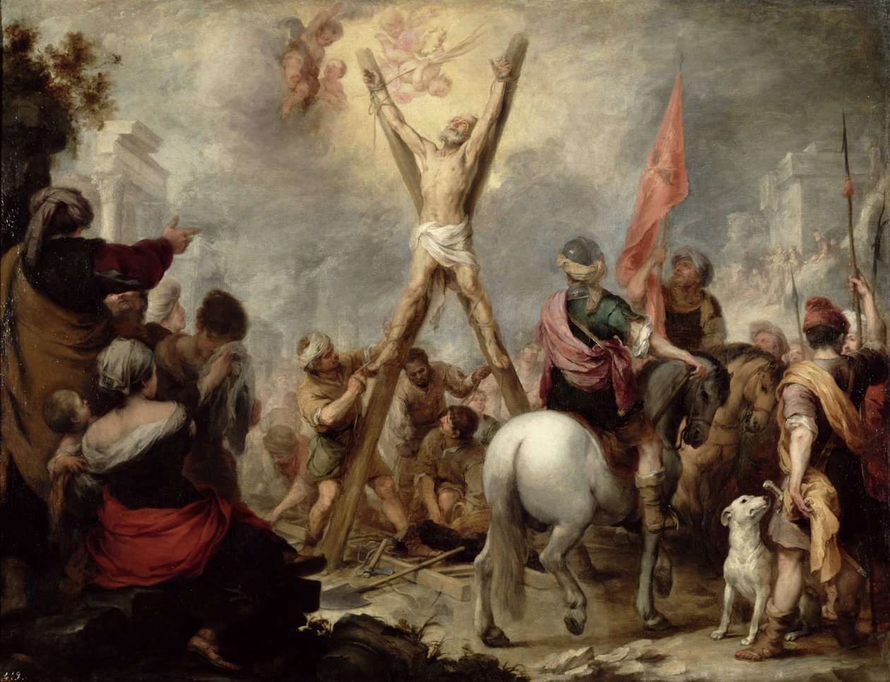 The Martyrium of St. Andrew, 1675-82 af Bartolomé Esteban Murillo