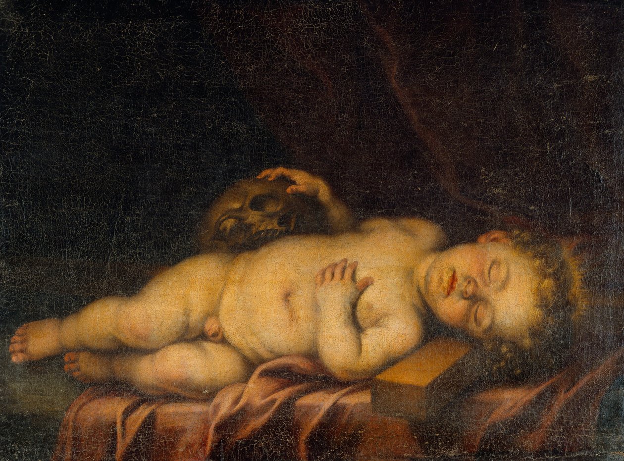 Kristusbarn sover på korset af Bartolomé Esteban Murillo