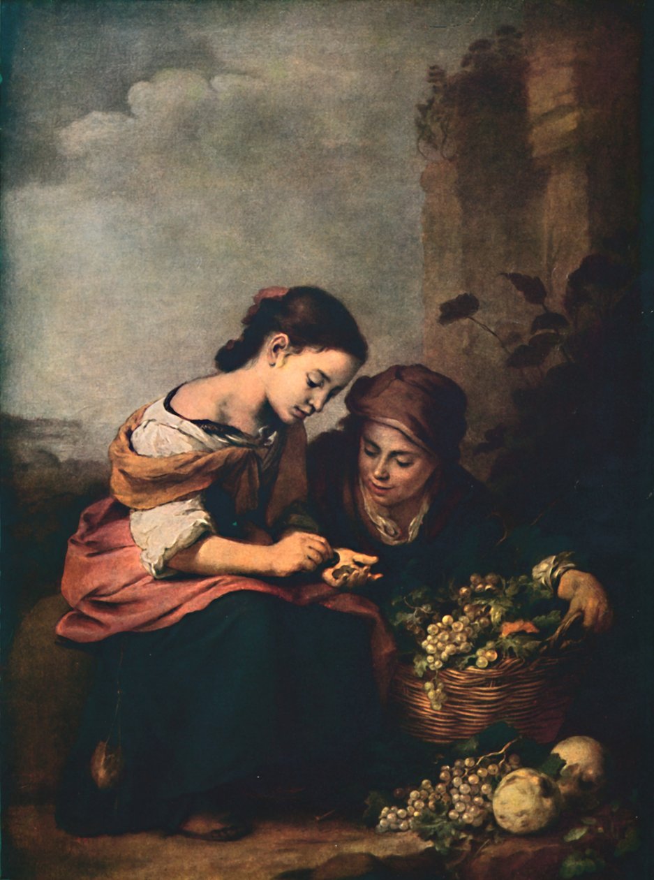 Frugtsælgere tæller deres penge, 1618, 1914. af Bartolomé Esteban Murillo