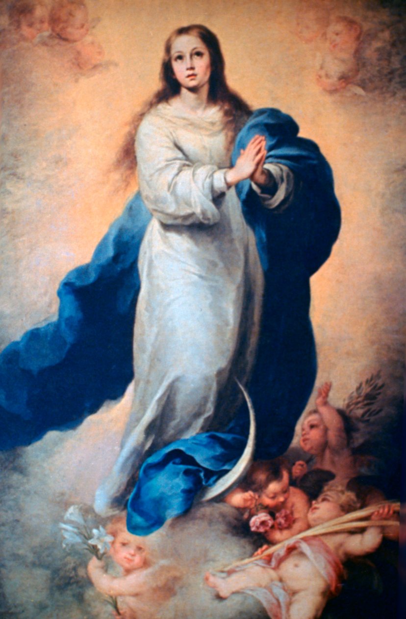 Den ubesmittede undfangelse, 1665-1670 af Bartolomé Esteban Murillo