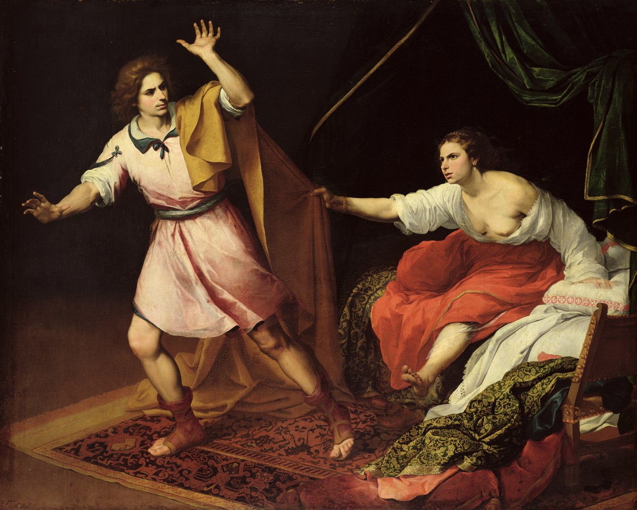 Josef og Potifars hustru af Bartolomé Esteban Murillo