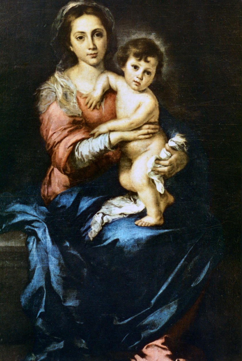 Vor Frue med Barnet, c1638-1682 af Bartolomé Esteban Murillo