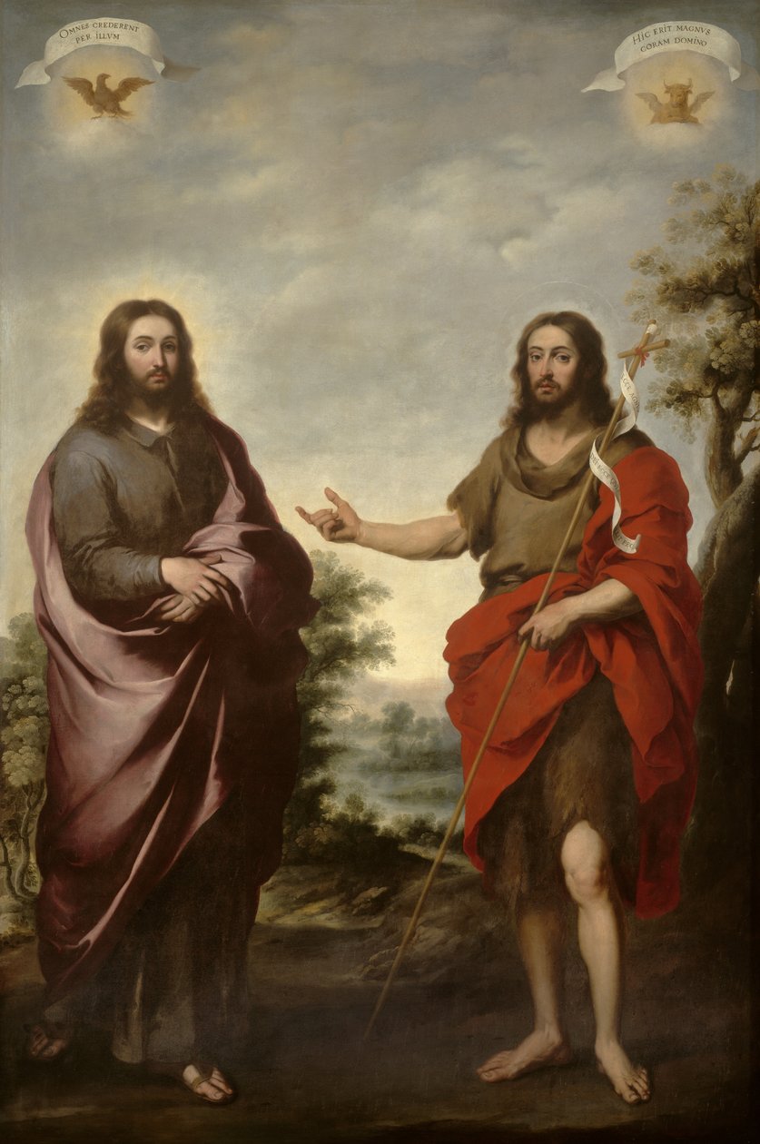 Sankt Johannes Døberen peger på Kristus, ca. 1655 af Bartolomé Esteban Murillo