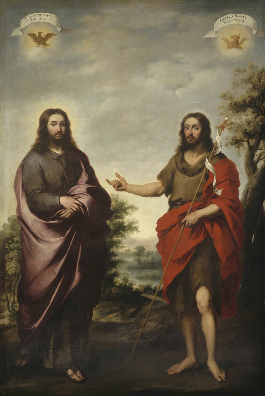 Sankt Johannes Døberen peger på Kristus, ca. 1655. af Bartolomé Esteban Murillo