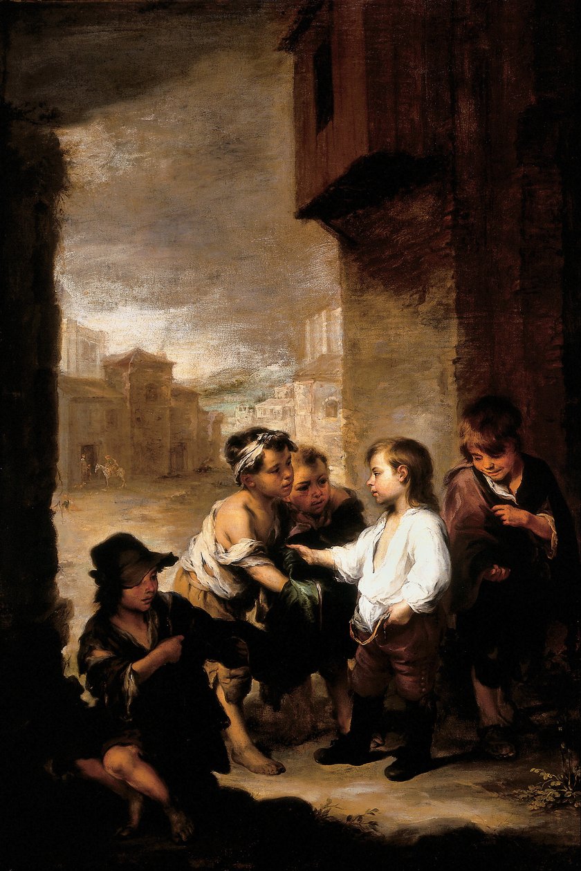 Den hellige Thomas af Villanueva deler sit tøj blandt tiggerdrenge af Bartolomé Esteban Murillo