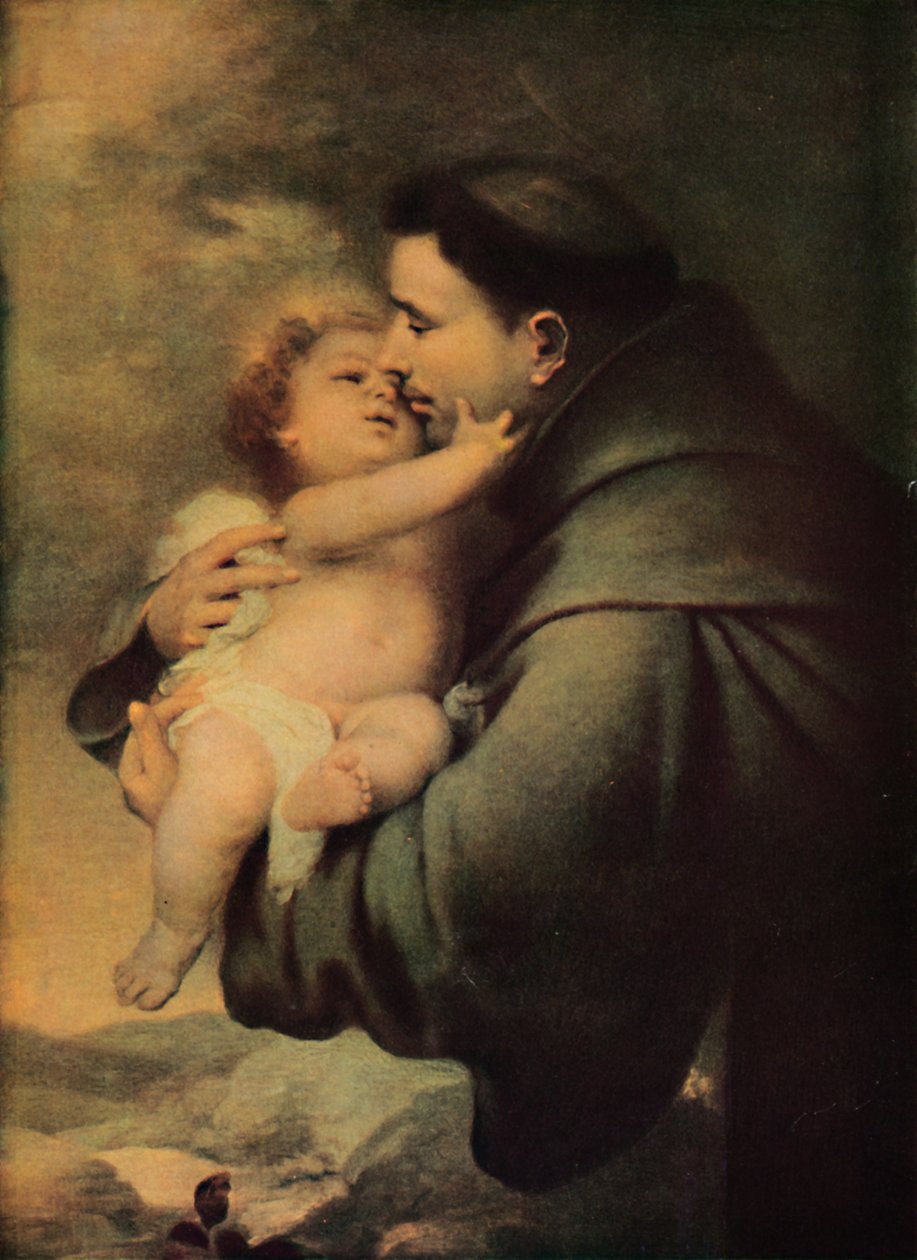 Sankt Antonius af Padova med Kristusbarnet, midten af slutningen af det 17. århundrede, 1914. af Bartolomé Esteban Murillo
