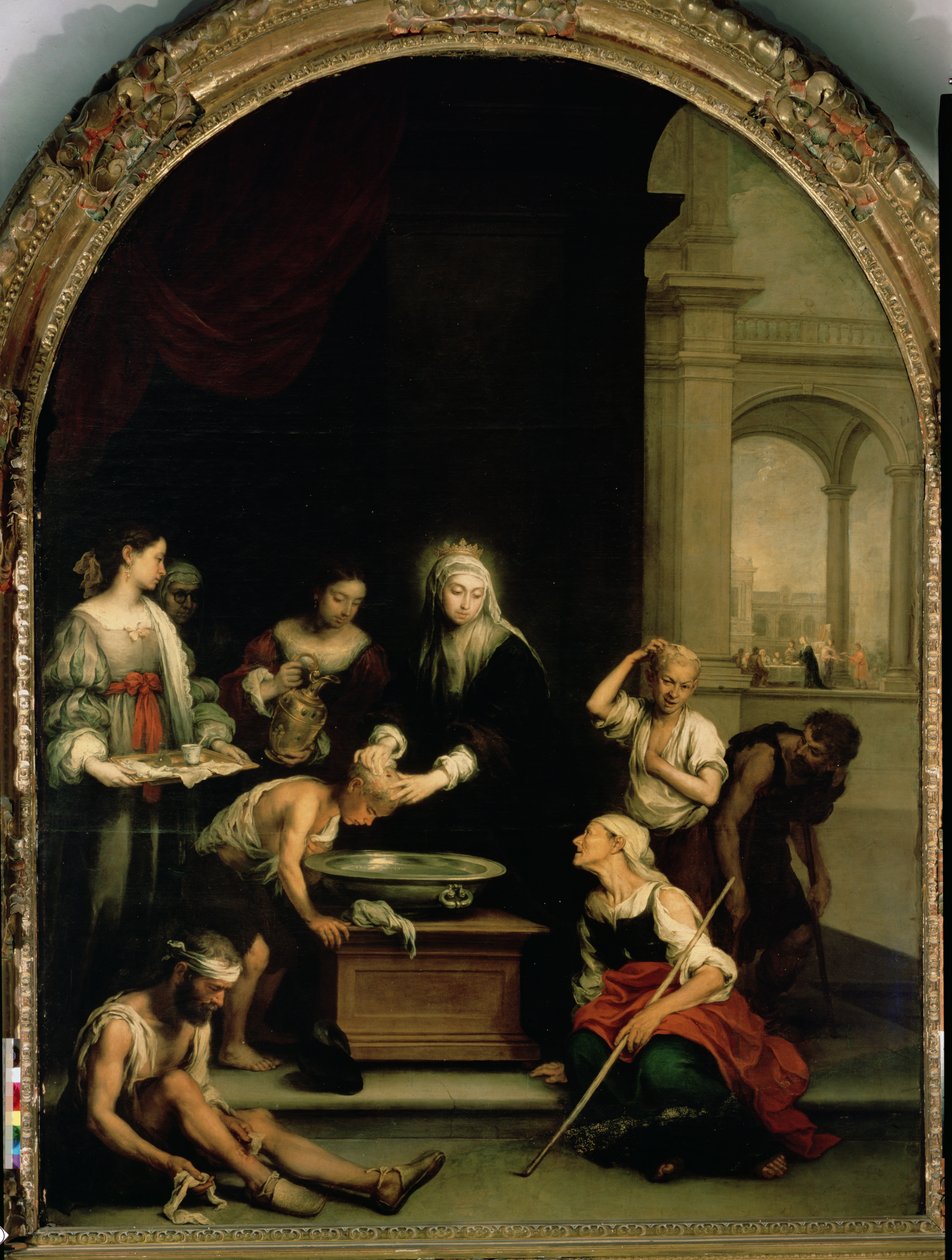 St. Elizabeth af Ungarn plejer de syge og spedalske, ca. 1671-74 af Bartolomé Esteban Murillo