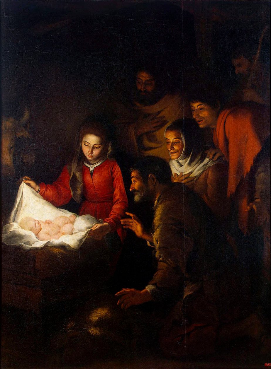 Hyrdernes tilbedelse, c1650. af Bartolomé Esteban Murillo