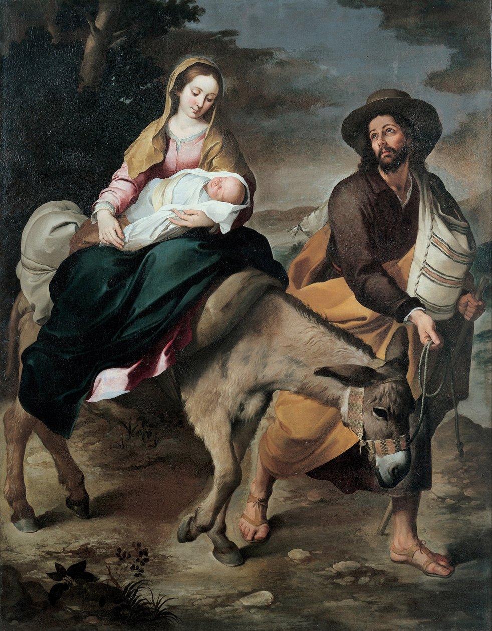 Flugten til Egypten, mellem 1645 og 1649 af Bartolomé Esteban Murillo