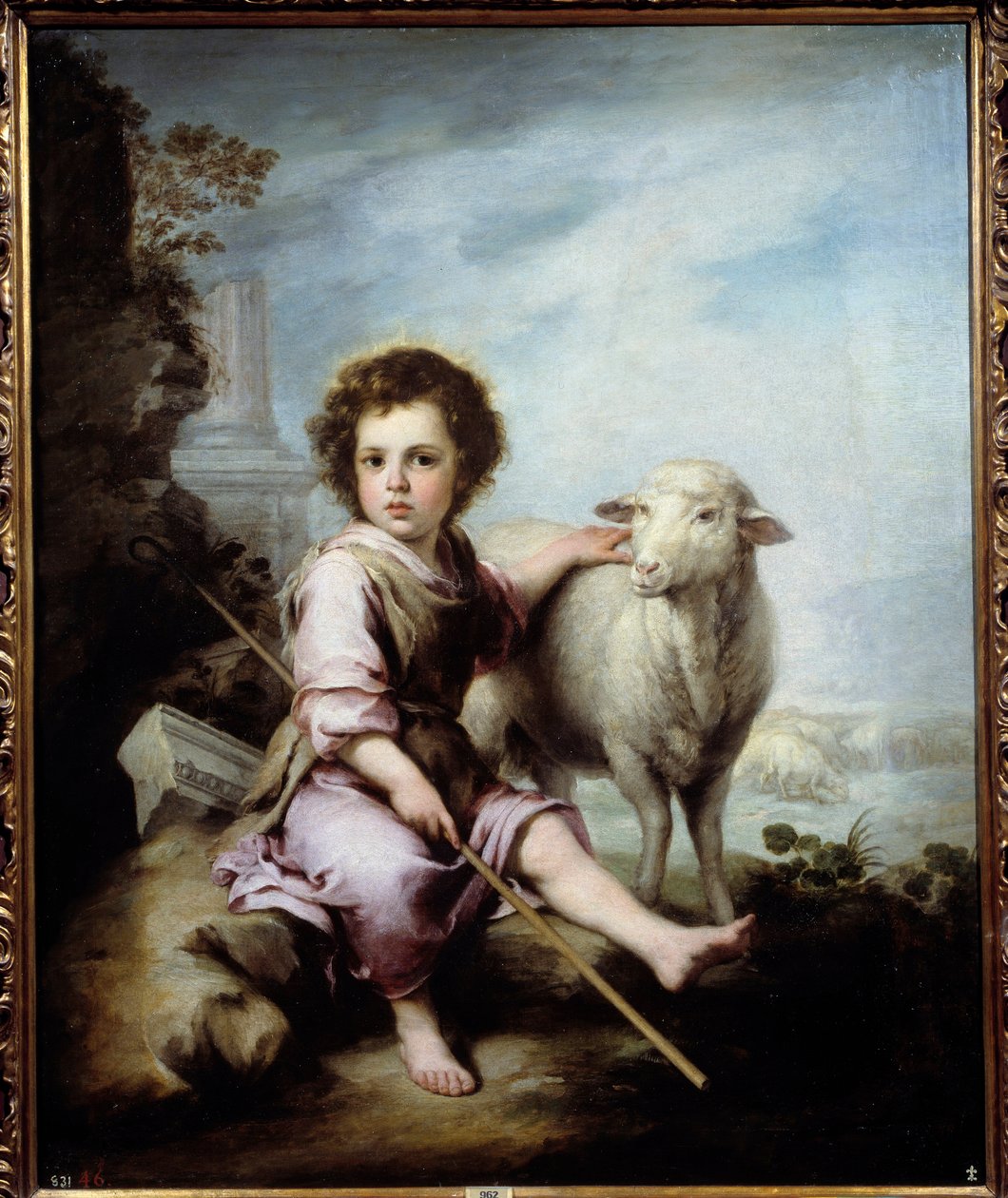 Den gode pastor maleri af Bartolome Murillo (1618-1682) 1600-tallet søn. 1,23x1,01 m Madrid, Prado-museet - Den gode hyrde. Maleri af Bartolome Murillo (1618-1682) 1600-tallet. 1,23 x 1,01 m. Prado-museet, Madrid af Bartolomé Esteban Murillo