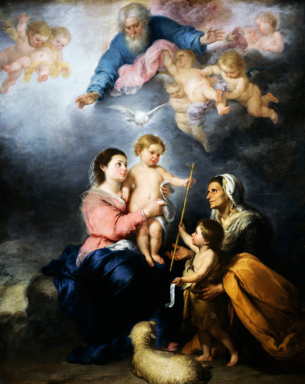 Den hellige familie (The Sevilla Virgin) af Bartolomé Esteban Murillo