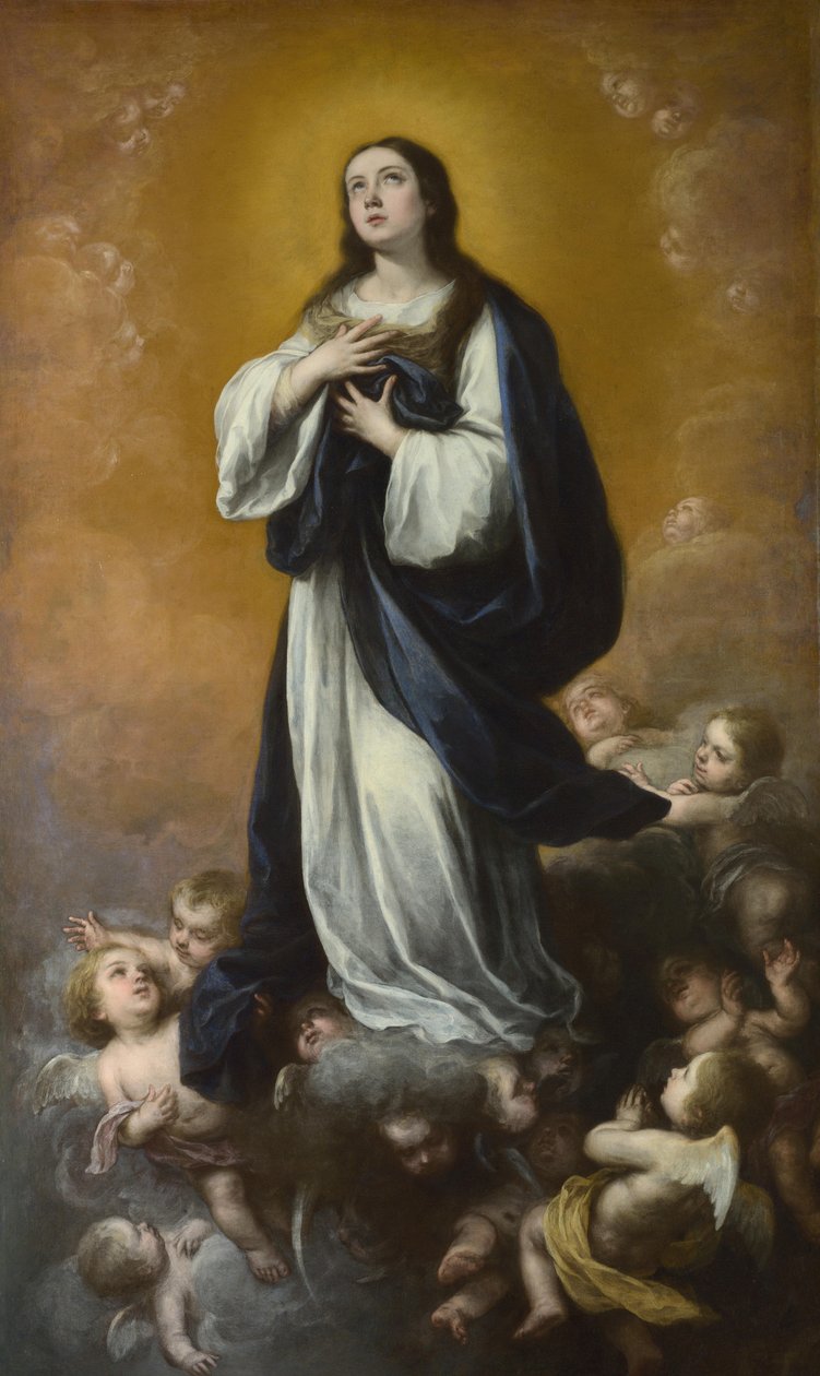 Jomfruens ubesmittede undfangelse, stuepige fra det 17. århundrede. af Bartolomé Esteban Murillo