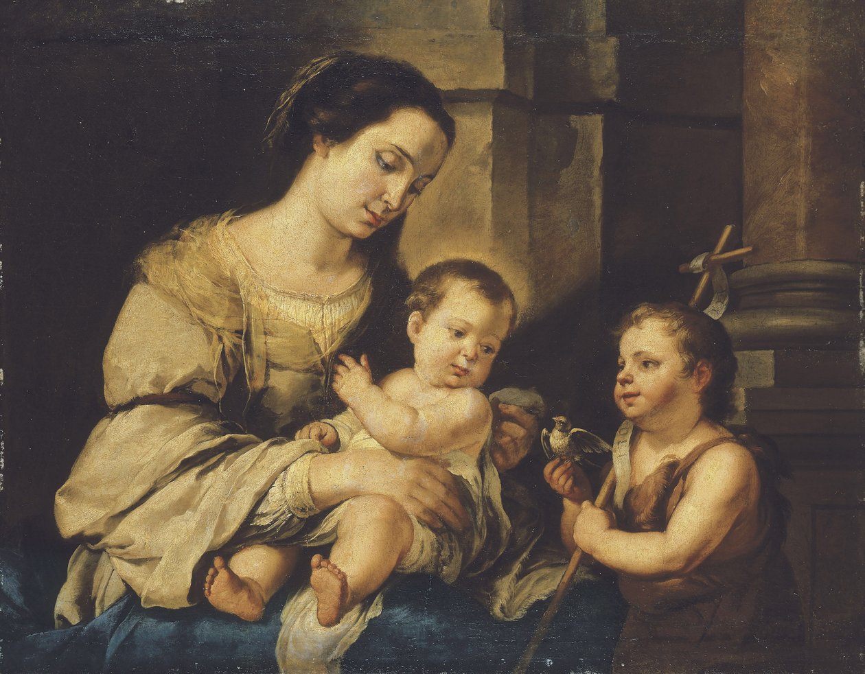 Jomfruen og Barnet med spædbarnet Sankt Johannes Døberen af Bartolomé Esteban Murillo