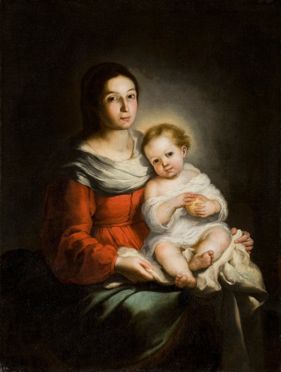 Jomfru og barn, ca. 1650. af Bartolomé Esteban Murillo
