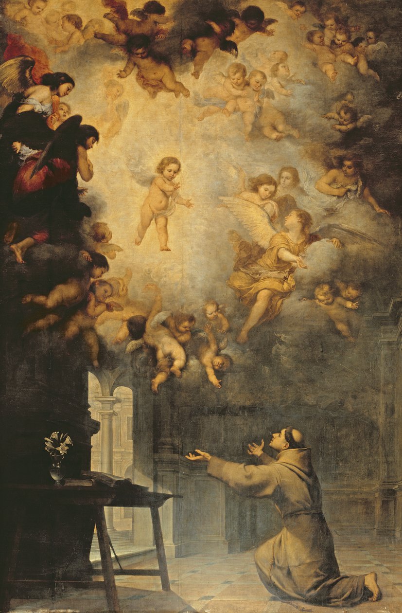 Syn af St. Antonius af Padova (1195-1231) af Bartolomé Esteban Murillo