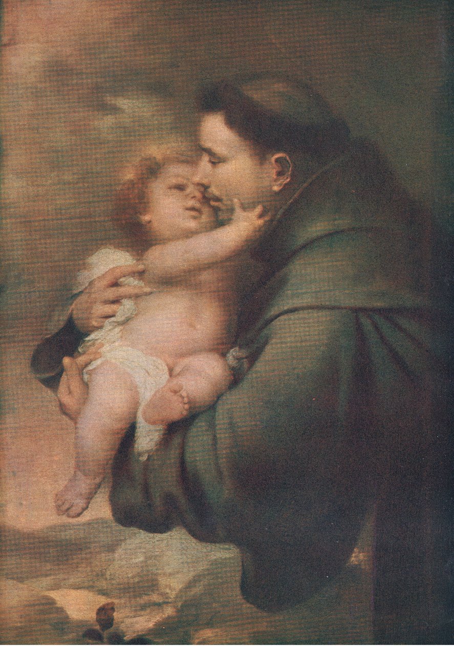 Sankt Antonius af Padua med Kristus-barnet, Bibbys Annual, 1916-17 af Bartolome Esteban after Murillo