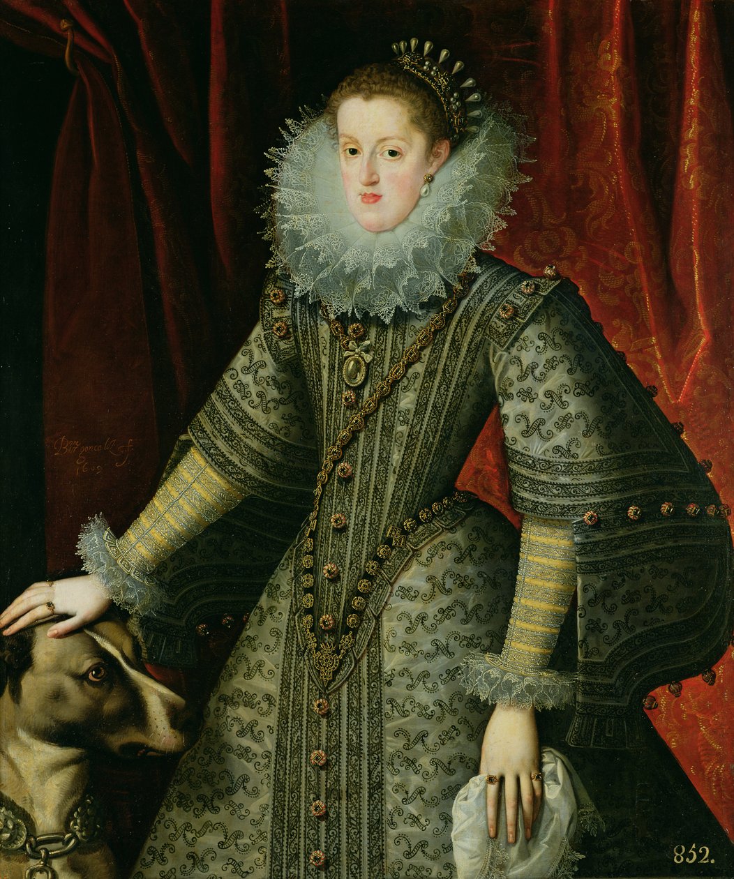 Dronning Margarita af Østrig, 1609 af Bartolome Gonzalez