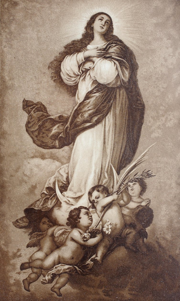 Den ulastelige undfangelse af den hellige jomfru Maria af Bartolome Esteban Murillo af Bartolome Esteban (after) Murillo
