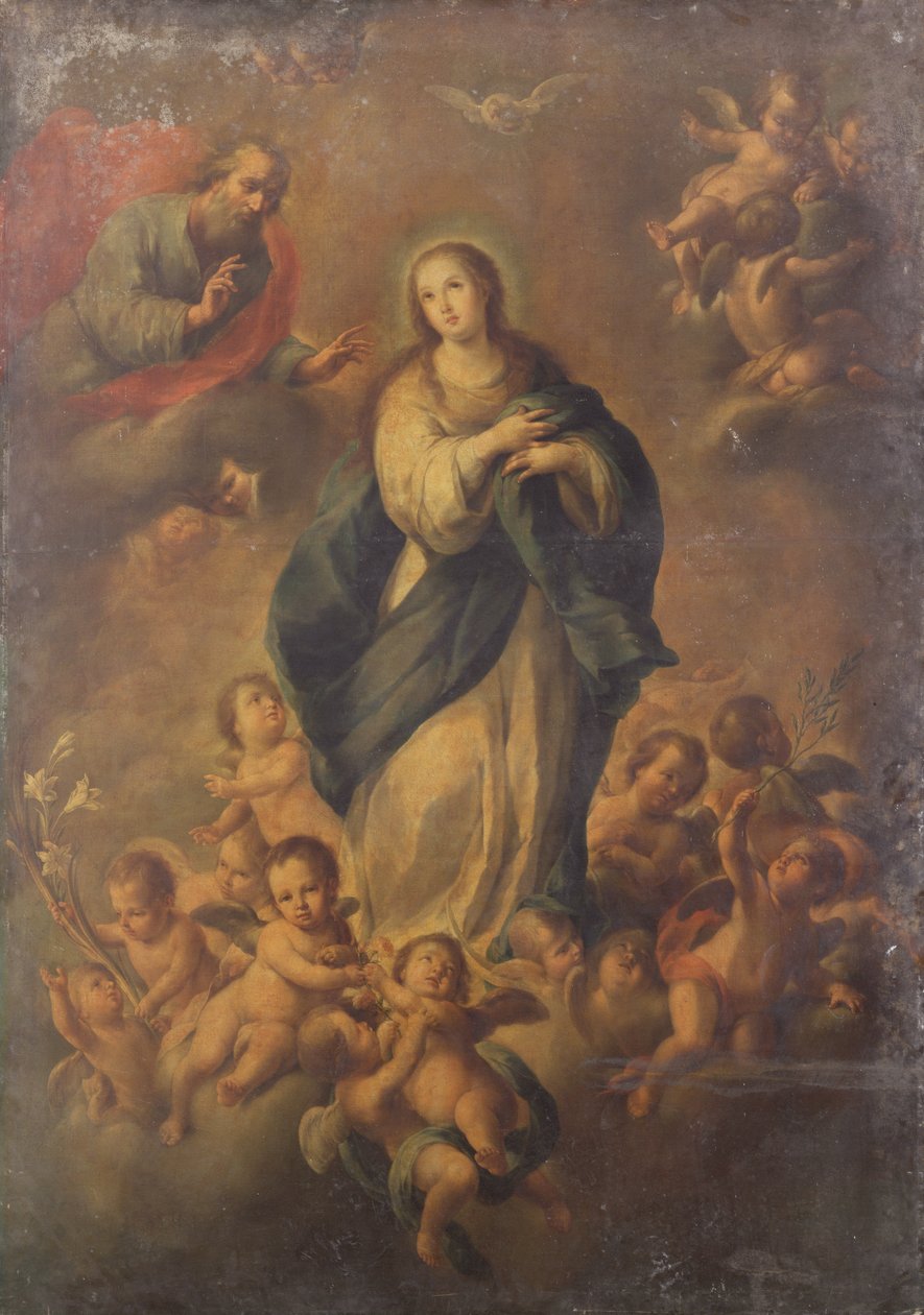 The Assumption (olie på lærred) af Bartolome Esteban (follower of) Murillo